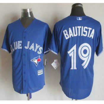 Men's Toronto Blue Jays #19 Jose Bautista Alternate Blue 2015 MLB Cool Base Jersey