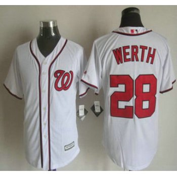 Men's Washington Nationals #28 Jayson Werth Home White 2015 MLB Cool Base Jersey