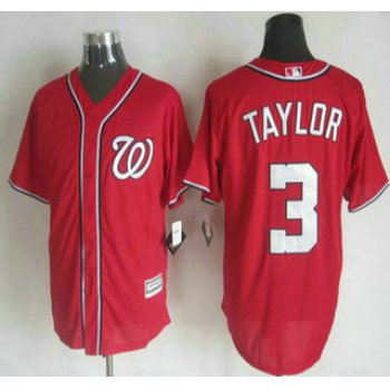 Men's Washington Nationals #3 Michael Taylor Alternate Red 2015 MLB Cool Base Jersey