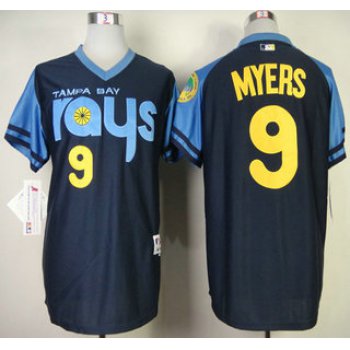 Tampa Bay Rays #9 Wil Myers 1970's Turn Back The Clock Navy Blue Jersey