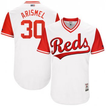 Men's Cincinnati Reds Arismendy Alcantara Arismel Majestic White 2017 Players Weekend Authentic Jersey