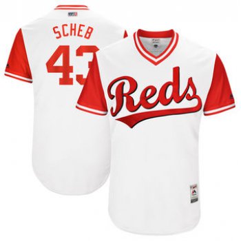 Men's Cincinnati Reds Scott Schebler Scheb Majestic White 2017 Players Weekend Authentic Jersey