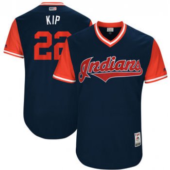 Men's Cleveland Indians Jason Kipnis Kip Majestic Navy 2017 Players Weekend Authentic Jersey