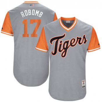 Men's Detroit Tigers Andrew Romine RoBomb Majestic Gray 2017 Players Weekend Authentic Jersey