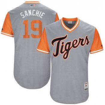 Men's Detroit Tigers Anibal Sanchez Sanchie Majestic Gray 2017 Players Weekend Authentic Jersey