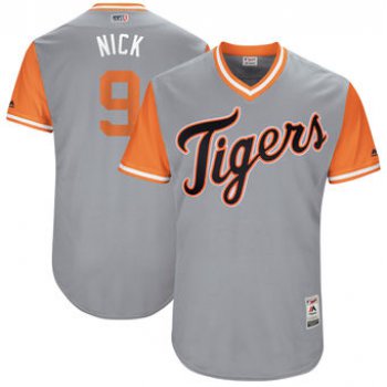 Men's Detroit Tigers Nicholas Castellanos Nick Majestic Gray 2017 Players Weekend Authentic Jersey