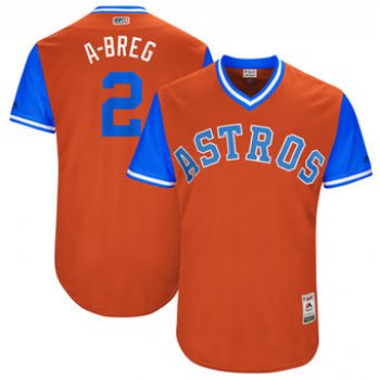 Men's Houston Astros Alex Bregman A-Breg Majestic Orange 2017 Players Weekend Authentic Jersey