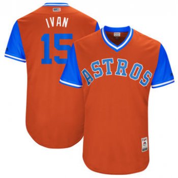 Men's Houston Astros Carlos Beltran Ivan Majestic Orange 2017 Players Weekend Authentic Jersey