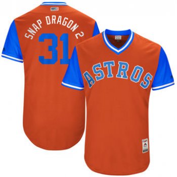 Men's Houston Astros Collin McHugh Snap Dragon 2 Majestic Orange 2017 Players Weekend Authentic Jersey