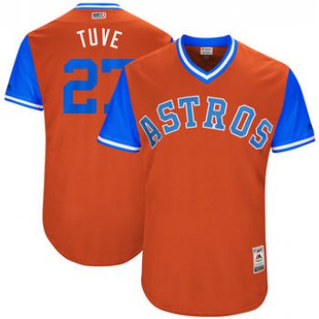 Men's Houston Astros Jose Altuve Tuve Majestic Orange 2017 Players Weekend Authentic Jersey