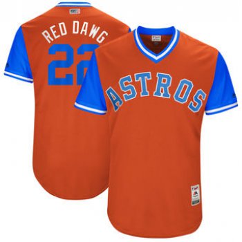 Men's Houston Astros Josh Reddick Red Dawg Majestic Orange 2017 Players Weekend Authentic Jersey