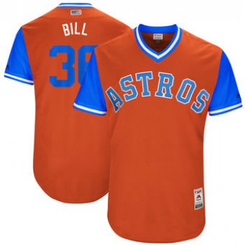 Men's Houston Astros Will Harris Bill Majestic Orange 2017 Players Weekend Authentic Jersey