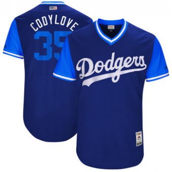 Men's Los Angeles Dodgers Cody Bellinger Codylove Majestic Navy 2017 Players Weekend Authentic Jersey