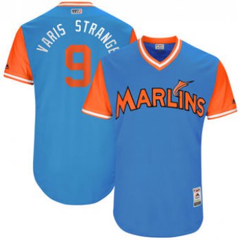 Men's Miami Marlins Dee Gordon Varis Strange Majestic Blue 2017 Players Weekend Authentic Jersey