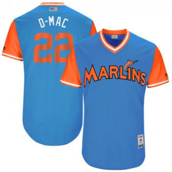 Men's Miami Marlins Dustin McGowan D-Mac Majestic Blue 2017 Players Weekend Authentic Jersey