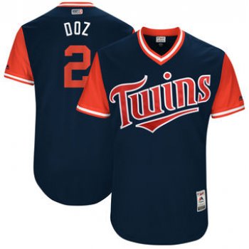 Men's Minnesota Twins Brian Dozier Doz Majestic Navy 2017 Players Weekend Authentic Jersey