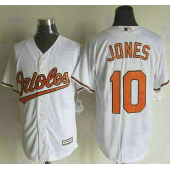 Men's Baltimore Orioles #10 Adam Jones Home White 2015 MLB Cool Base Jersey