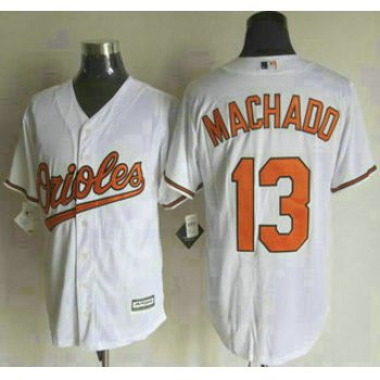 Men's Baltimore Orioles #13 Manny Machado Home White 2015 MLB Cool Base Jersey