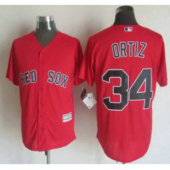 Men's Boston Red Sox #34 David Ortiz Alternate Red 2015 MLB Cool Base Jersey