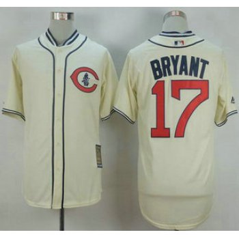 Men's Chicago Cubs #17 Kris Bryant Cream 1929 Turn Back The Clock Jersey