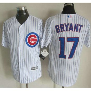 Men's Chicago Cubs #17 Kris Bryant Home White 2015 MLB Cool Base Jersey