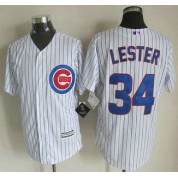 Men's Chicago Cubs #34 Jon Lester Home White 2015 MLB Cool Base Jersey