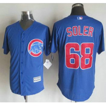 Men's Chicago Cubs #68 Jorge Soler Alternate Blue 2015 MLB Cool Base Jersey