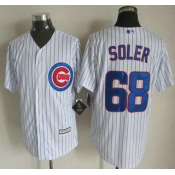 Men's Chicago Cubs #68 Jorge Soler Home White 2015 MLB Cool Base Jersey