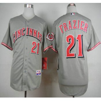 Men's Cincinnati Reds #21 Todd Frazier Grey Jersey