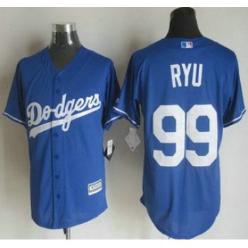 Men's Los Angeles Dodgers #99 Hyun-Jin Ryu Alternate Blue 2015 MLB Cool Base Jersey