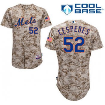 Men's New York Mets #52 Yoenis Cespedes Alternate Camo MLB Cool Base Jersey