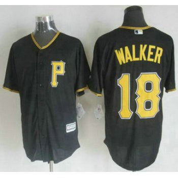 Men's Pittsburgh Pirates #18 Neil Walker Alternate Black 2015 MLB Cool Base Jersey