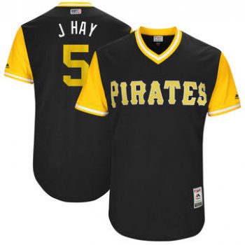 Men's Pittsburgh Pirates Josh Harrison J Hay Majestic Black 2017 Players Weekend Authentic Jersey