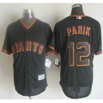 Men's San Francisco Giants #12 Joe Panik Alternate Black 2015 MLB Cool Base Jersey