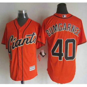 Men's San Francisco Giants #40 Madison Bumgarner Alternate Orange 2015 MLB Cool Base Jersey