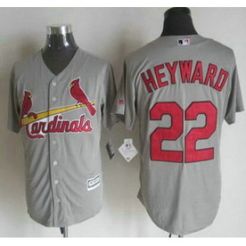 Men's St. Louis Cardinals #22 Jason Heyward Away Gray 2015 MLB Cool Base Jersey