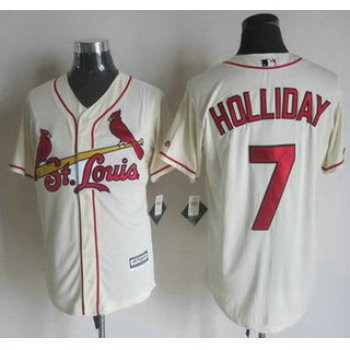 Men's St. Louis Cardinals #7 Matt Holliday Alternate Cream 2015 MLB Cool Base Jersey