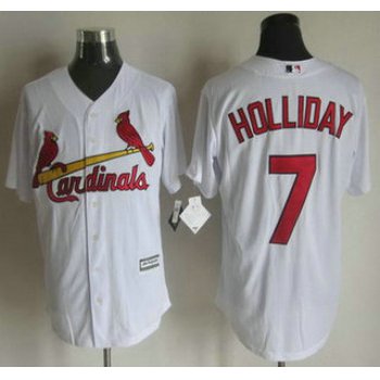 Men's St. Louis Cardinals #7 Matt Holliday Home White 2015 MLB Cool Base Jersey