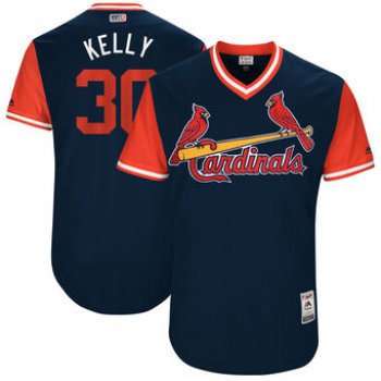 Men's St. Louis Cardinals Carson Kelly Kelly Majestic Navy 2017 Players Weekend Authentic Jersey