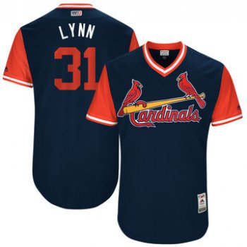 Men's St. Louis Cardinals Lance Lynn Lynn Majestic Navy 2017 Players Weekend Authentic Jersey