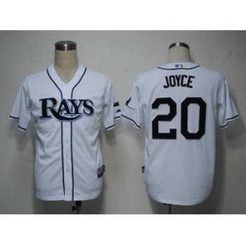 Tampa Bay Rays 20 Matt Joyce White Cool Base Jersey