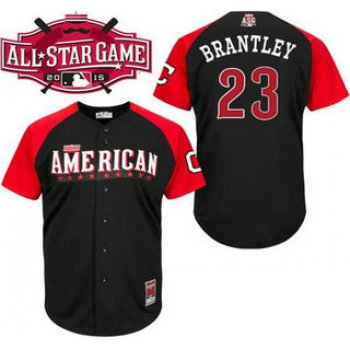 American League Cleveland Indians #23 Michael Brantley Black 2015 All-Star Game Player Jersey