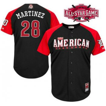 American League Detroit Tigers #28 J. D. Martinez 2015 MLB All-Star Black Jersey