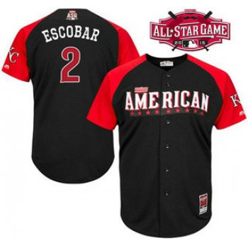 American League Kansas City Royals #2 Alcides Escobar 2015 MLB All-Star Black Jersey