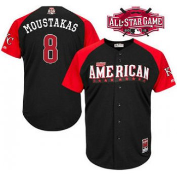 American League Kansas City Royals #8 Mike Moustakas 2015 MLB All-Star Black Jersey