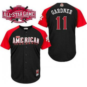 American League New York Yankees #11 Brett Gardner Black 2015 All-Star Game Player Jersey