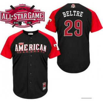 American League Texas Rangers #29 Adrian Beltre Black 2015 All-Star Game Player Jersey