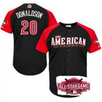 American League Toronto Blue Jays #20 Josh Donaldson Black 2015 All-Star Game Player Jersey