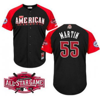 American League Toronto Blue Jays #55 Russell Martin 2015 MLB All-Star Black Jersey