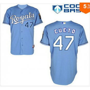 Kansas City Royals #47 Johnny Cueto Alternate Light Blue MLB Cool Base Jersey